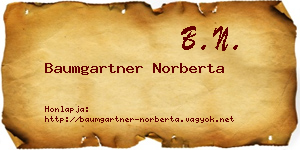 Baumgartner Norberta névjegykártya